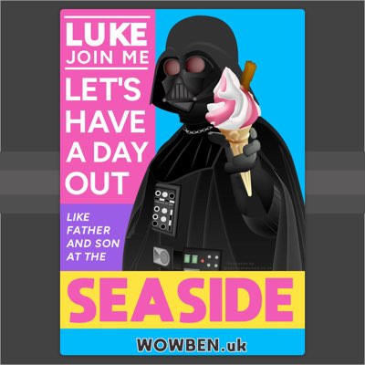 Darth Vader At The Seaside• Wowben.uk